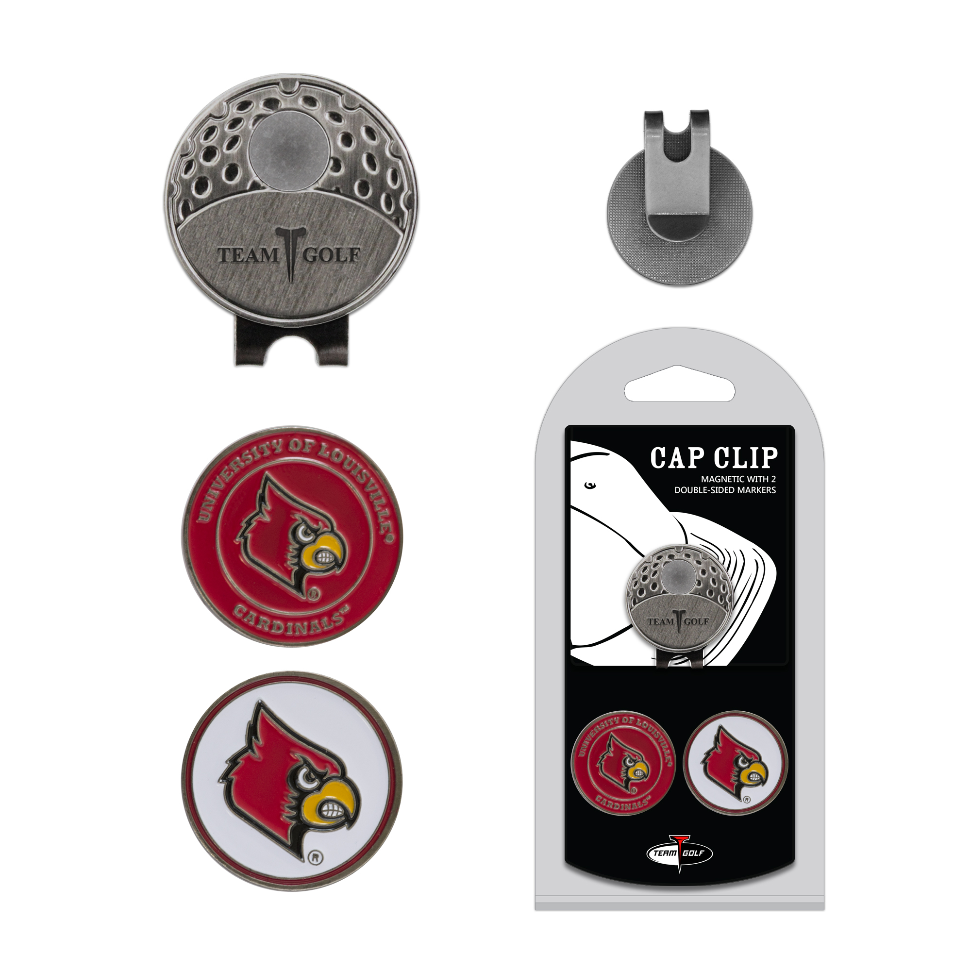 Louisville Cap Clip With 2 Golf Ball Markers