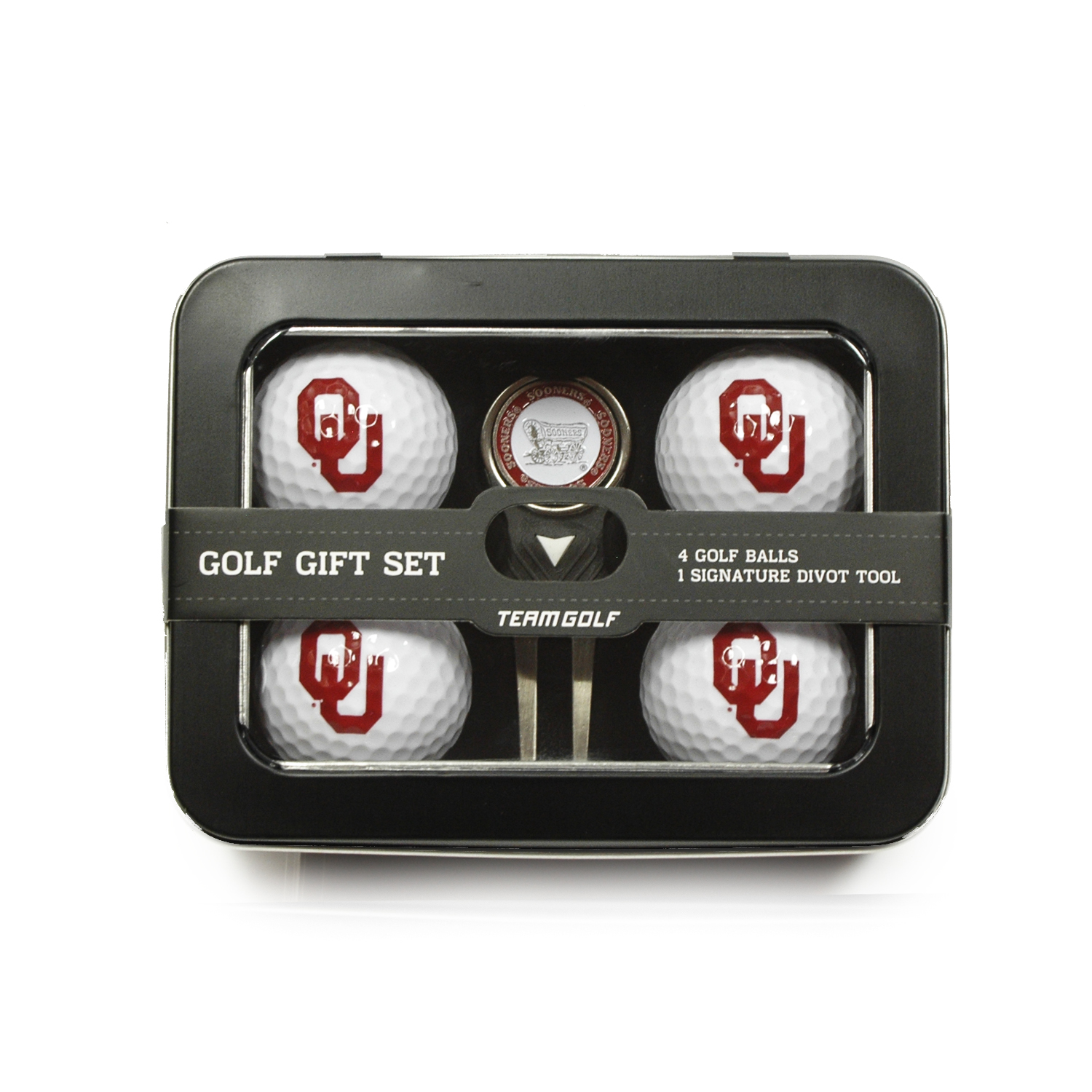 Oklahoma 4 Golf Ball And Divot Tool Set