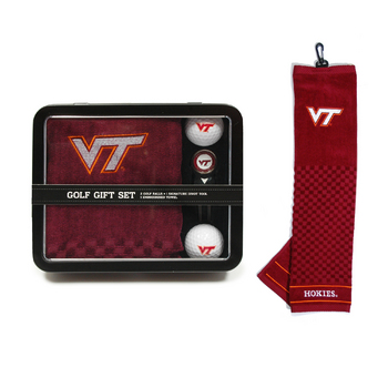Virginia Tech Embroidered Towel Tin Gift Set