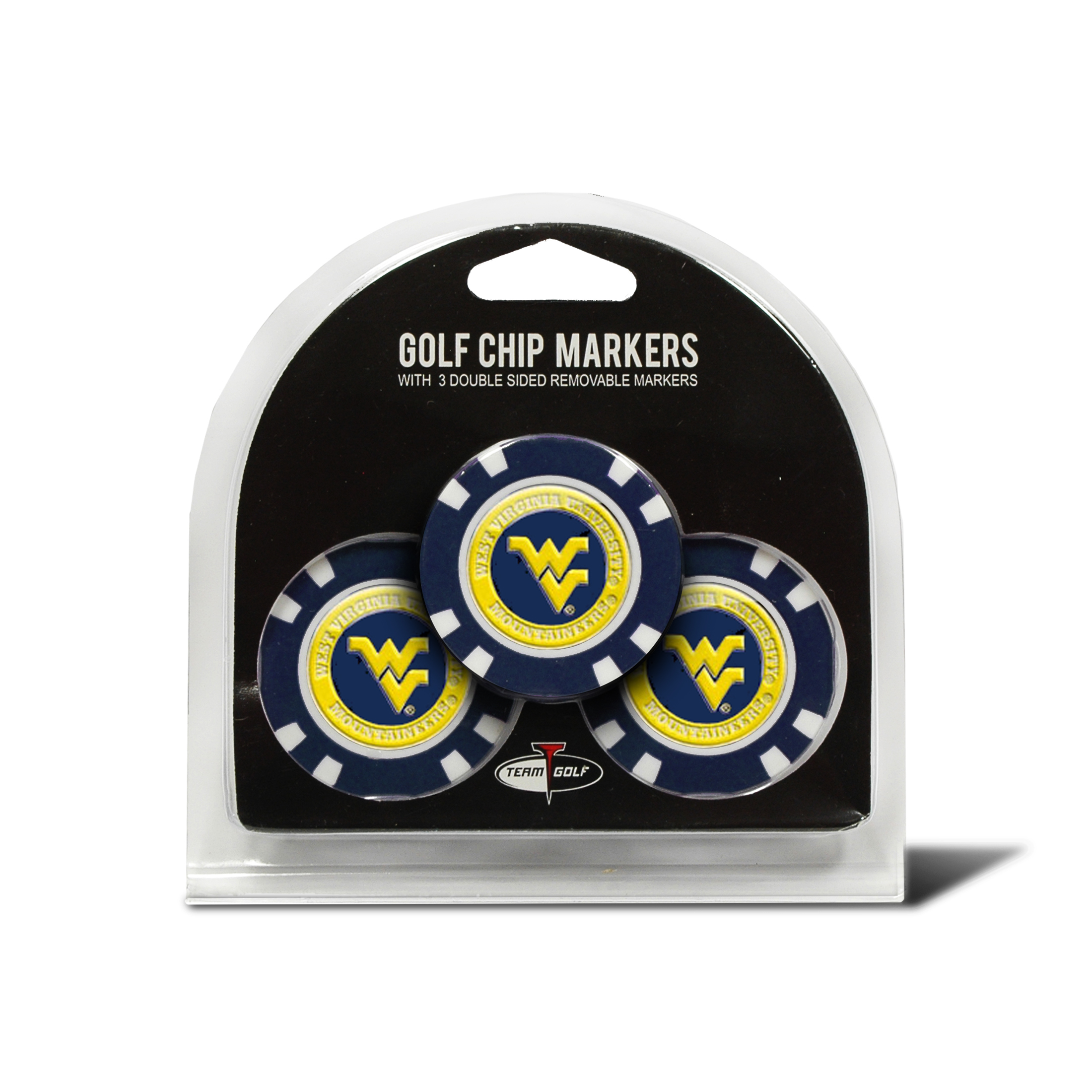 West Virginia 3 Pack Golf Chip Ball Markers