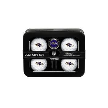 Baltimore Ravens 4 Ball Tin Gift Set