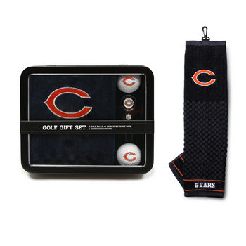 Chicago Bears Embroidered Towel Tin Gift Set