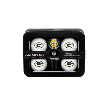 Green Bay Packers 4 Ball Tin Gift Set