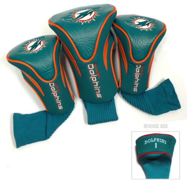Miami Dolphins 3 Pk Contour Sock Headcovers