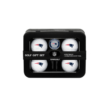 New England Patriots 4 Ball Tin Gift Set
