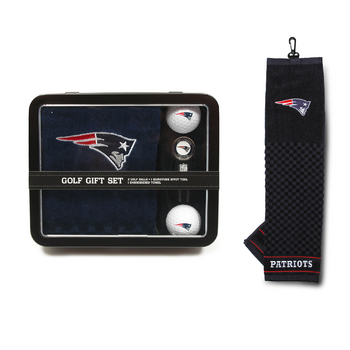 New England Patriots Embroidered Towel Tin Gift Set