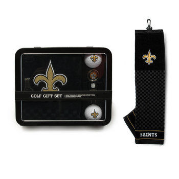 New Orleans Saints Embroidered Towel Tin Gift Set