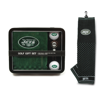 New York Jets Embroidered Towel Tin Gift Set