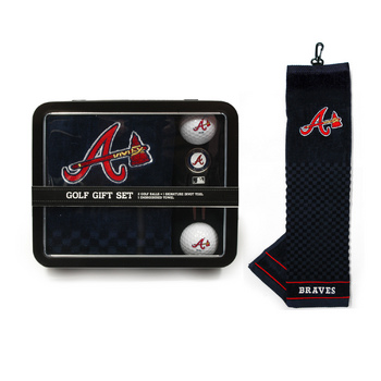 Atlanta Braves Embroidered Towel Tin Gift Set