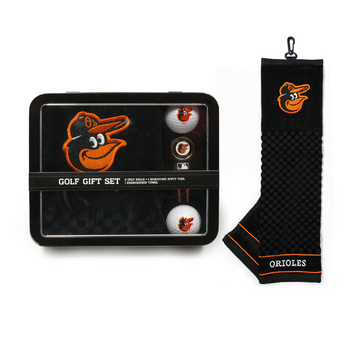 Baltimore Orioles Embroidered Towel Tin Gift Set
