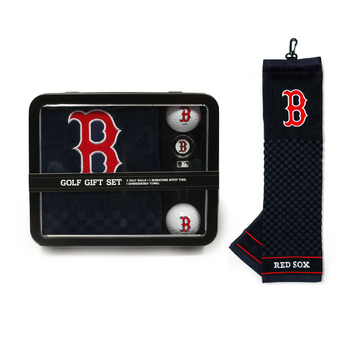 Boston Red Sox Embroidered Towel Tin Gift Set