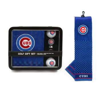 Chicago Cubs Embroidered Towel Tin Gift Set