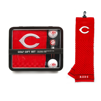 Cincinnati Reds Embroidered Towel Tin Gift Set