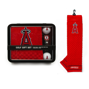 Los Angeles Angels Embroidered Towel Tin Gift Set