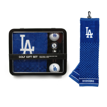 Los Angeles Dodgers Embroidered Towel Tin Gift Set