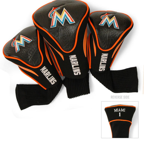 Miami Marlins 3 Pk Contour Sock Headcovers