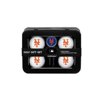 New York Mets 4 Ball Tin Gift Set