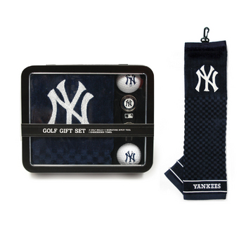 New York Yankees Embroidered Towel Tin Gift Set