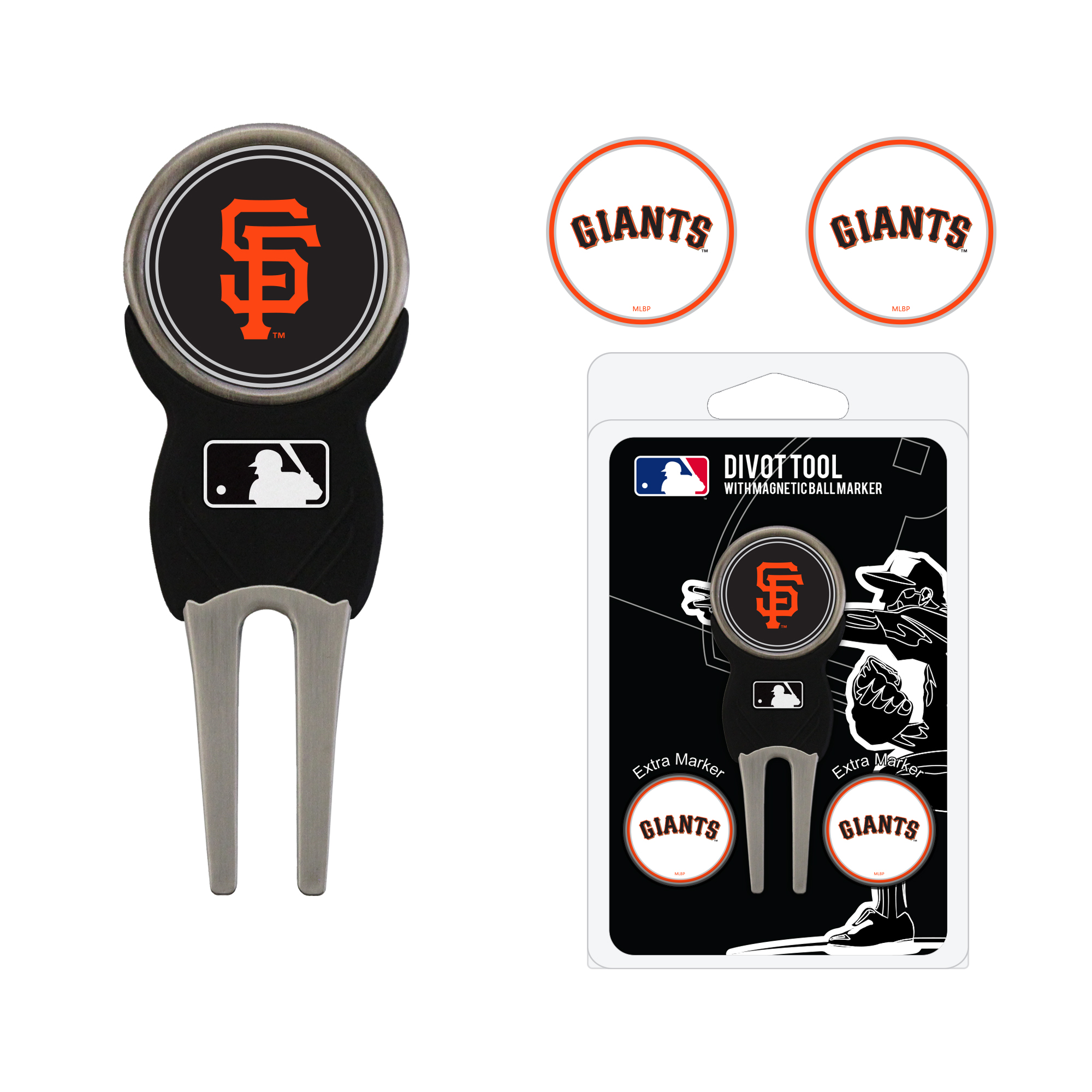 San Francisco Giants Divot Tool Pack With 3 Golf Ball Markers