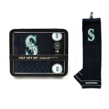 Seattle Mariners Embroidered Towel Tin Gift Set