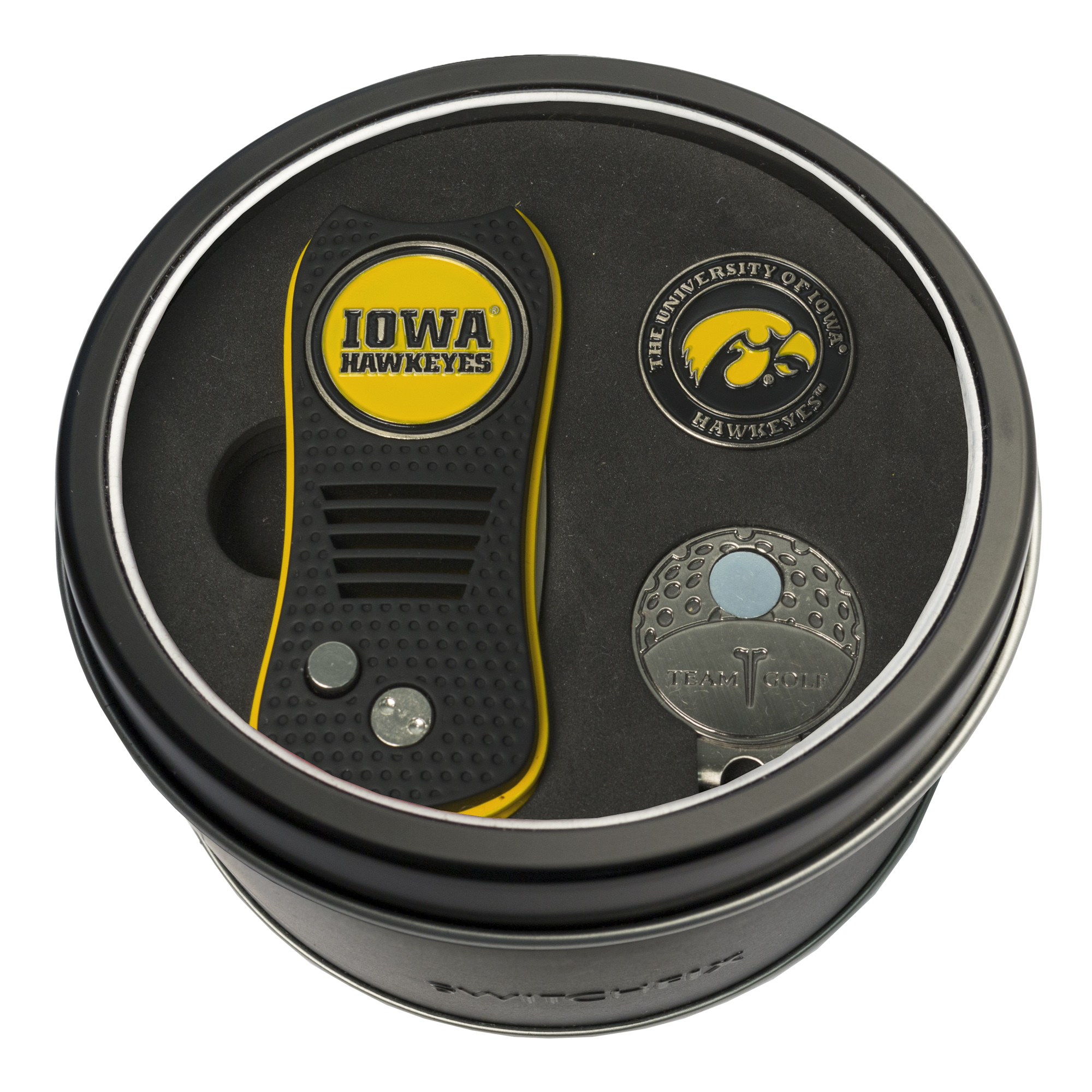 Iowa Hawkeyes Switchfix + Cap Clip + Ball Marker Tin Gift Set