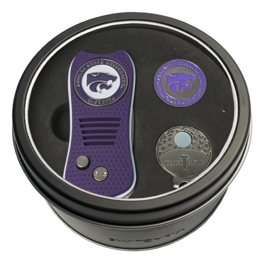 Kansas State Switchfix + Cap Clip + Ball Marker Tin Gift Set