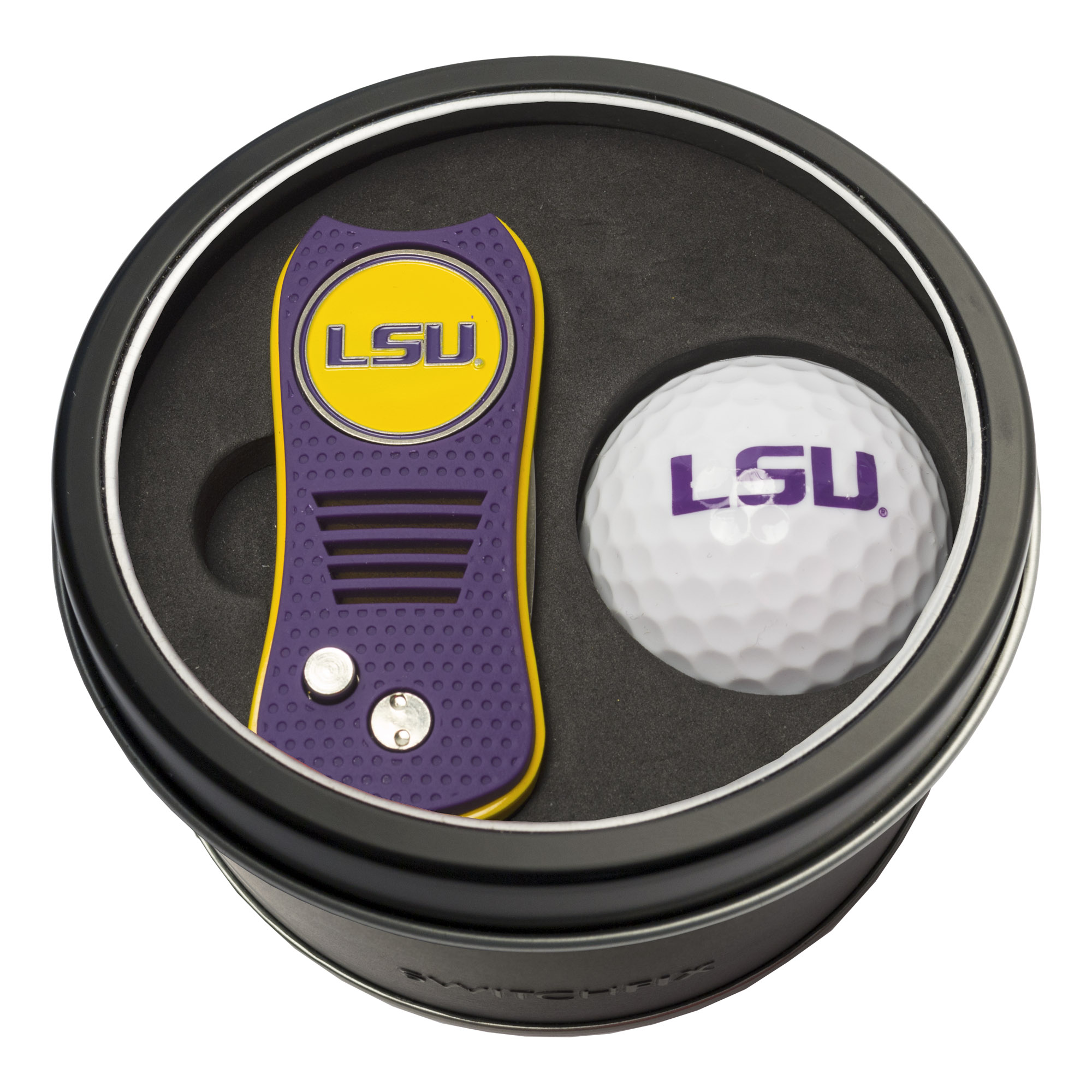 LSU Switchfix + Golf Ball Tin Gift Set