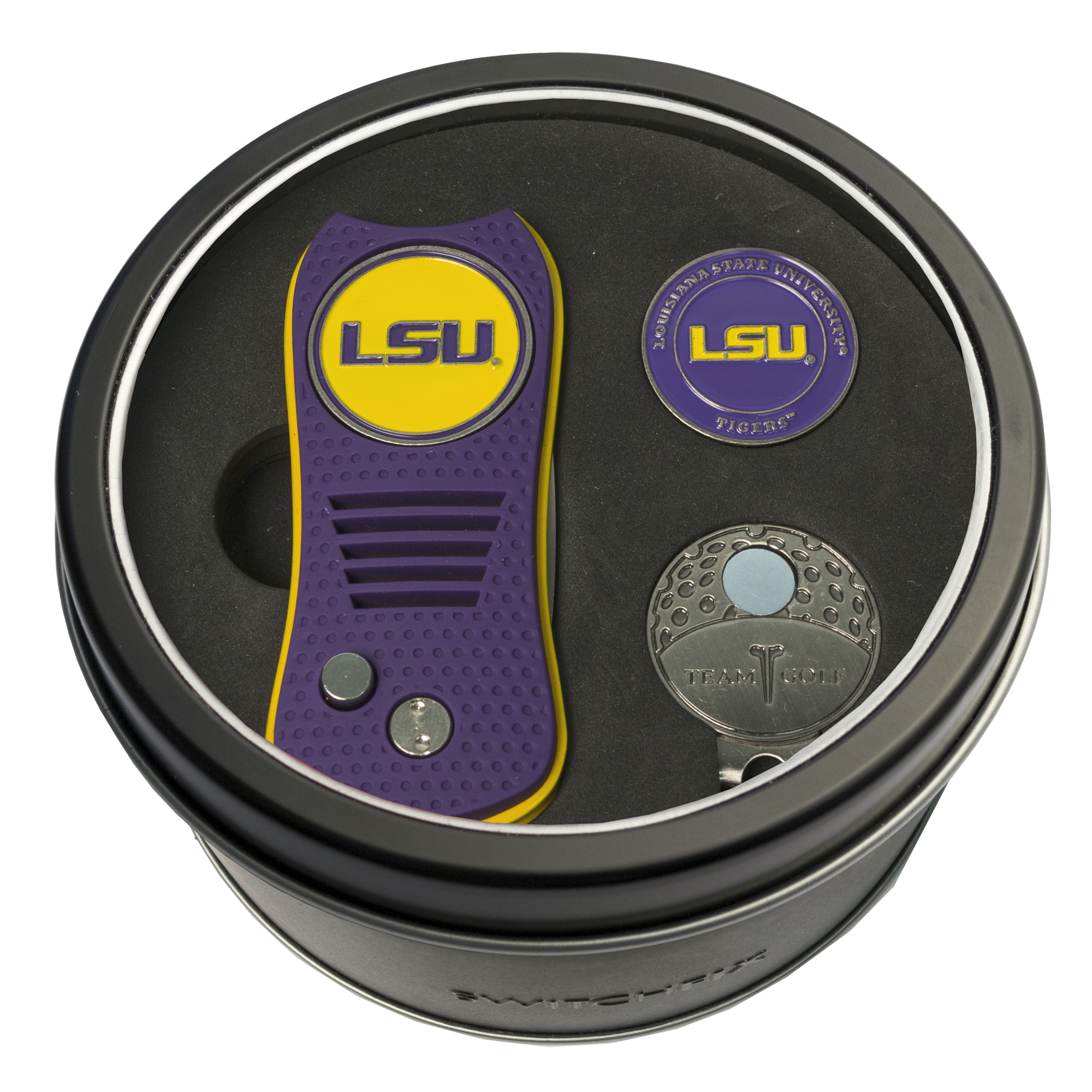 LSU Switchfix + Cap Clip + Ball Marker Tin Gift Set