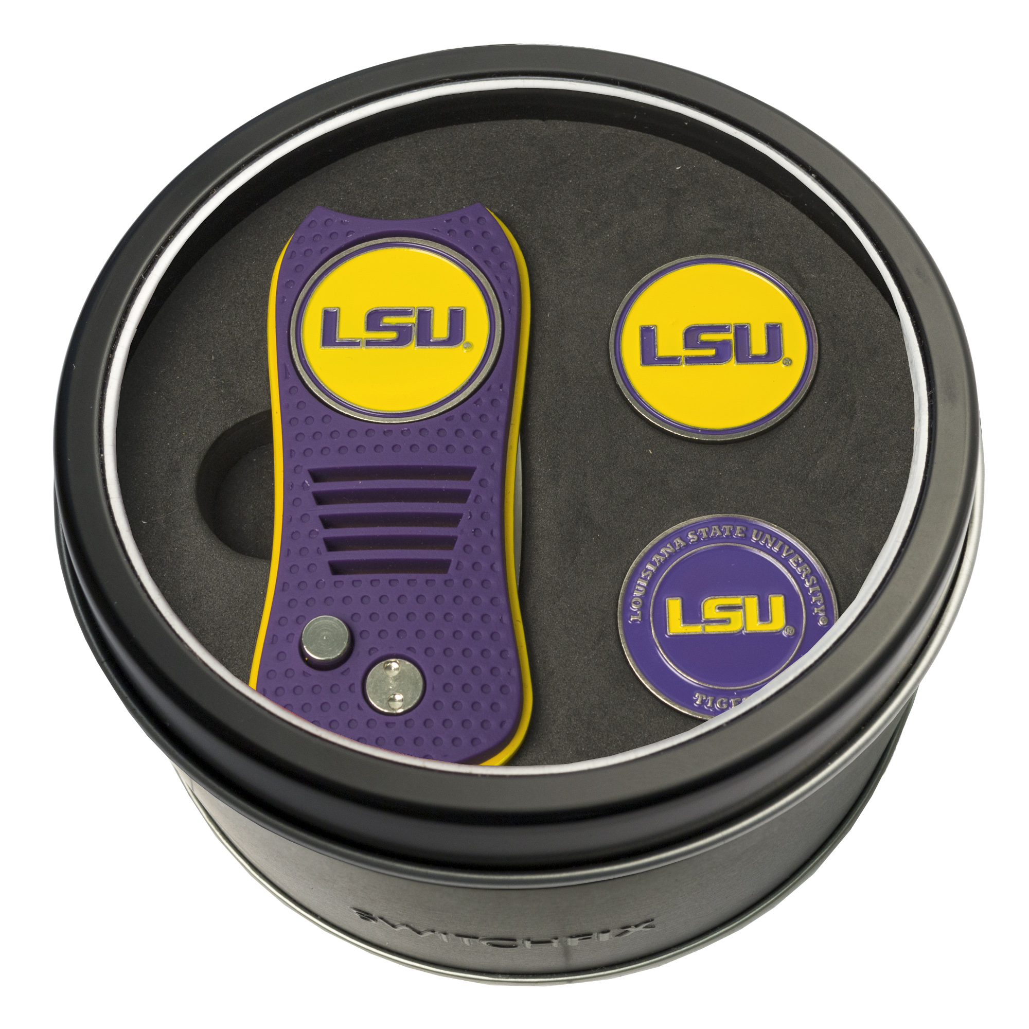 LSU Switchfix + 2 Ball Marker Tin Gift Set
