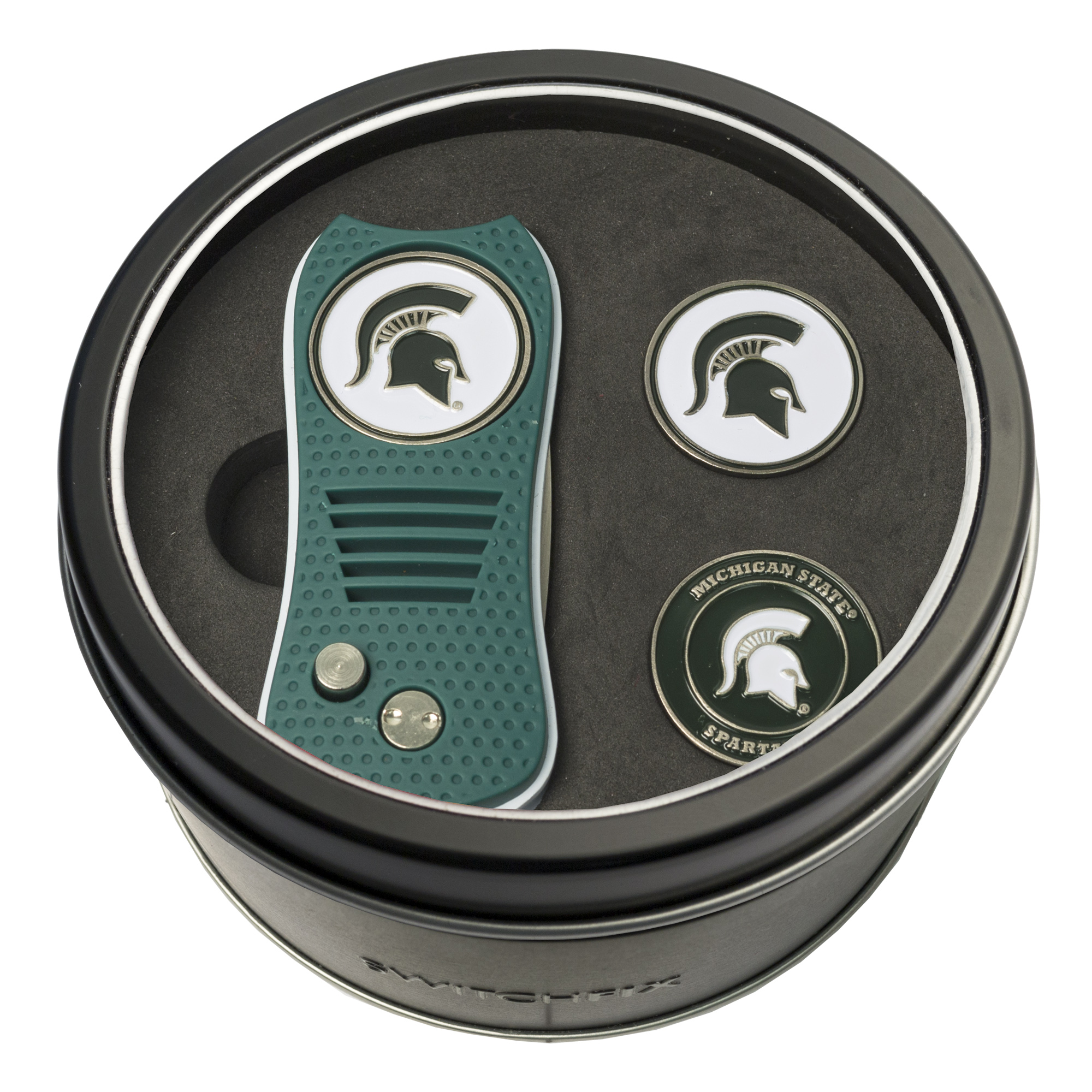 Michigan State Switchfix + 2 Ball Marker Tin Gift Set
