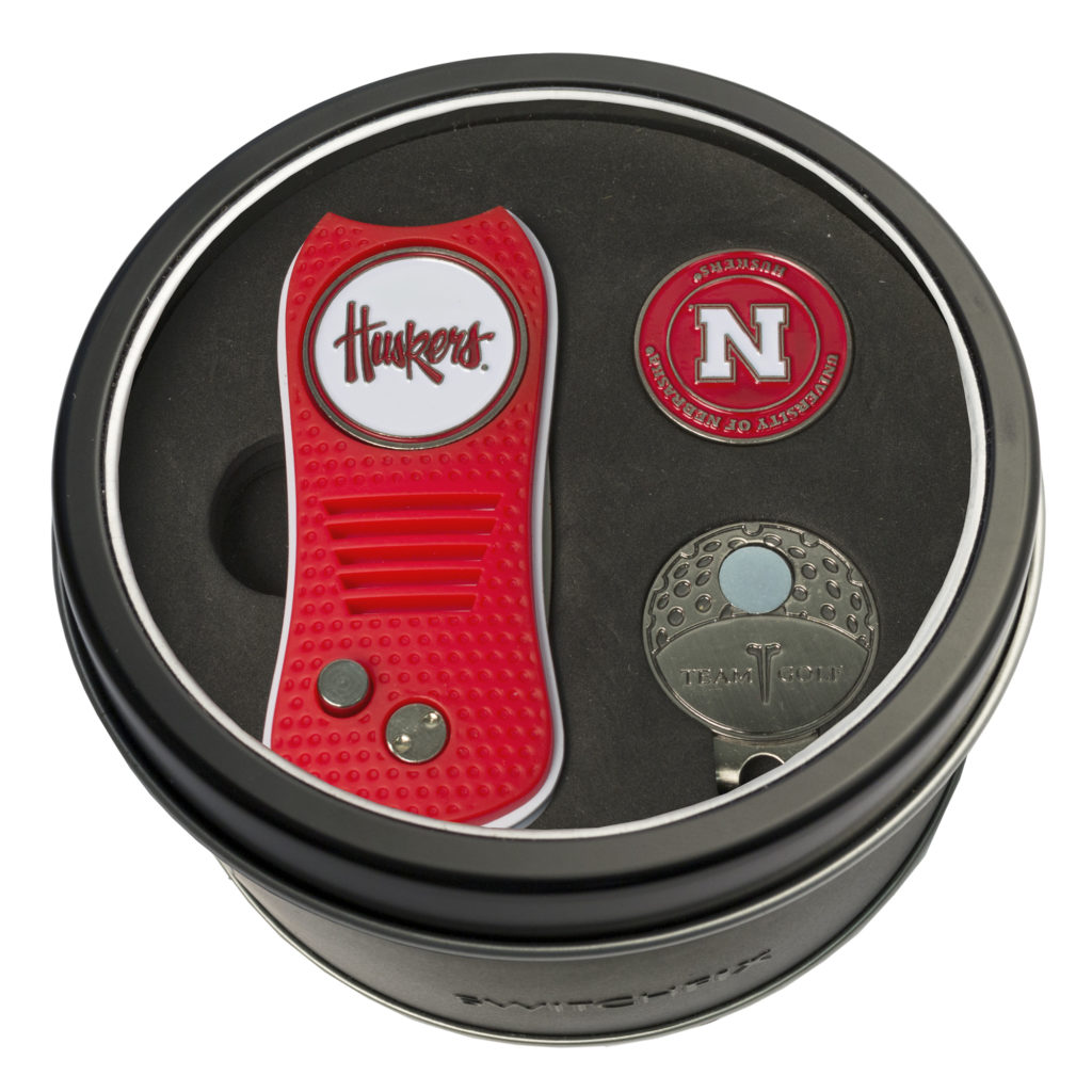 Nebraska Switchfix + Cap Clip + Ball Marker Tin Gift Set