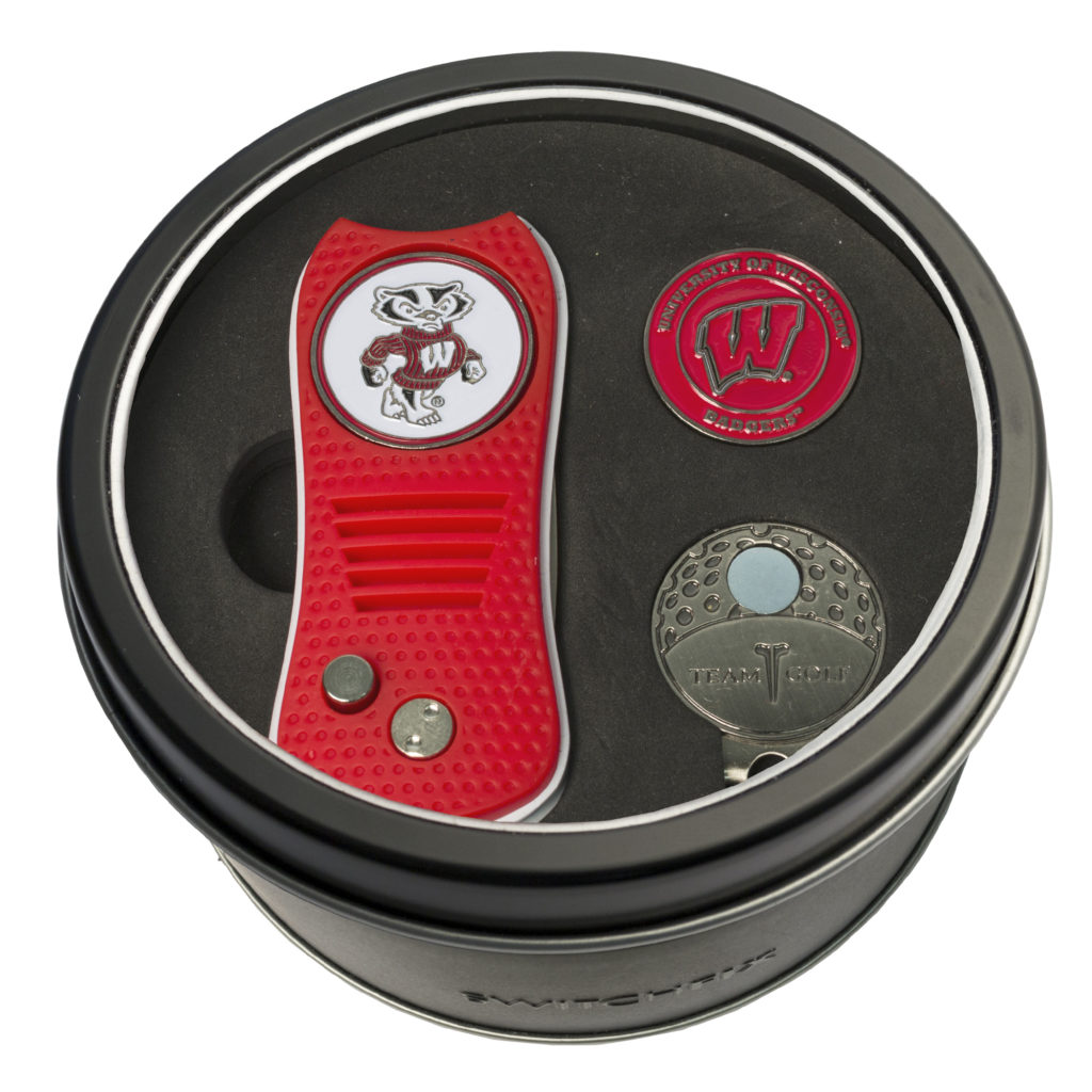 Wisconsin Switchfix + Cap Clip + Ball Marker Tin Gift Set
