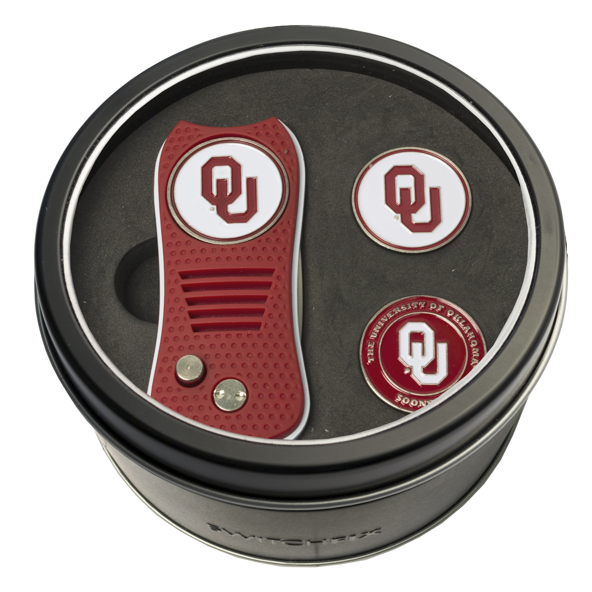 Oklahoma Switchfix + 2 Ball Marker Tin Gift Set