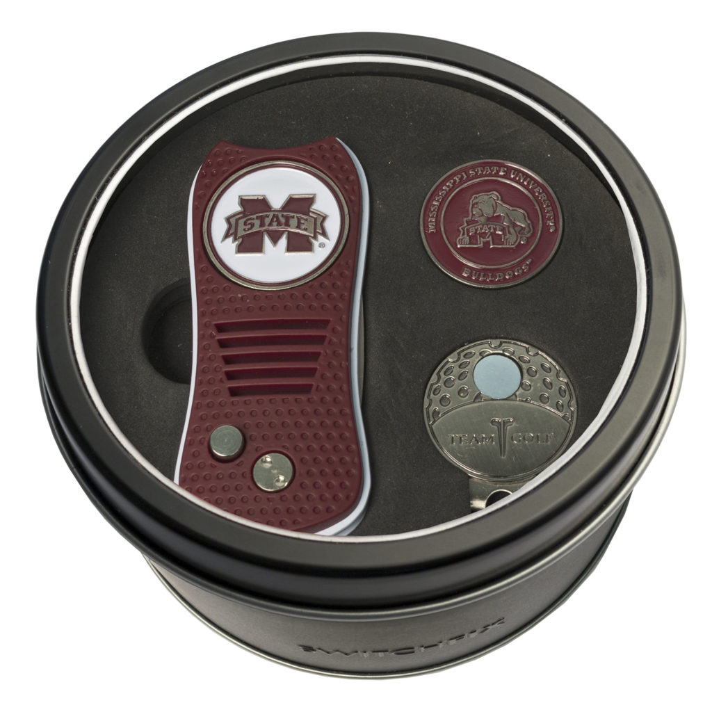 Mississippi State Switchfix + Cap Clip + Ball Marker Tin Gift Set