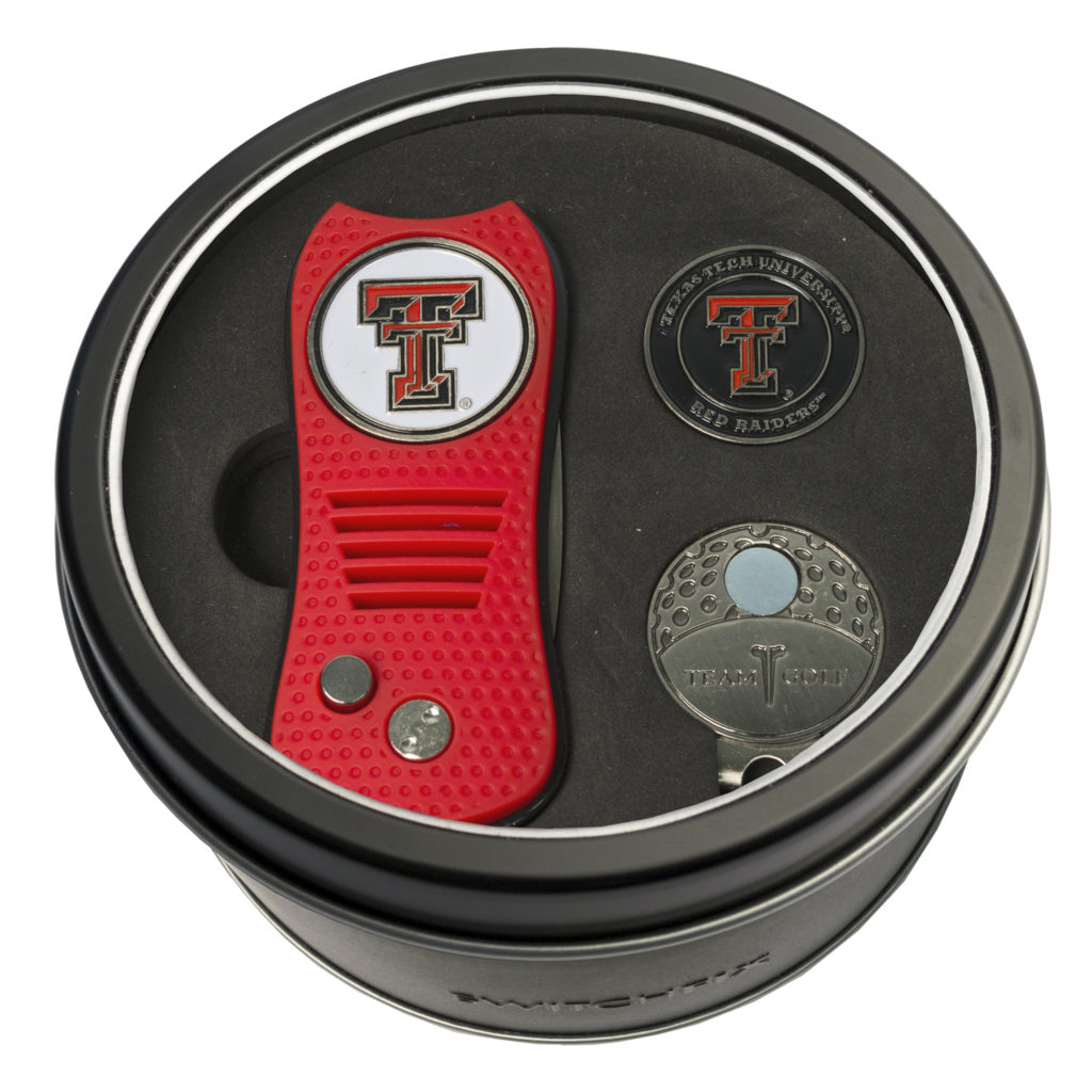 Texas Tech Switchfix + Cap Clip + Ball Marker Tin Gift Set