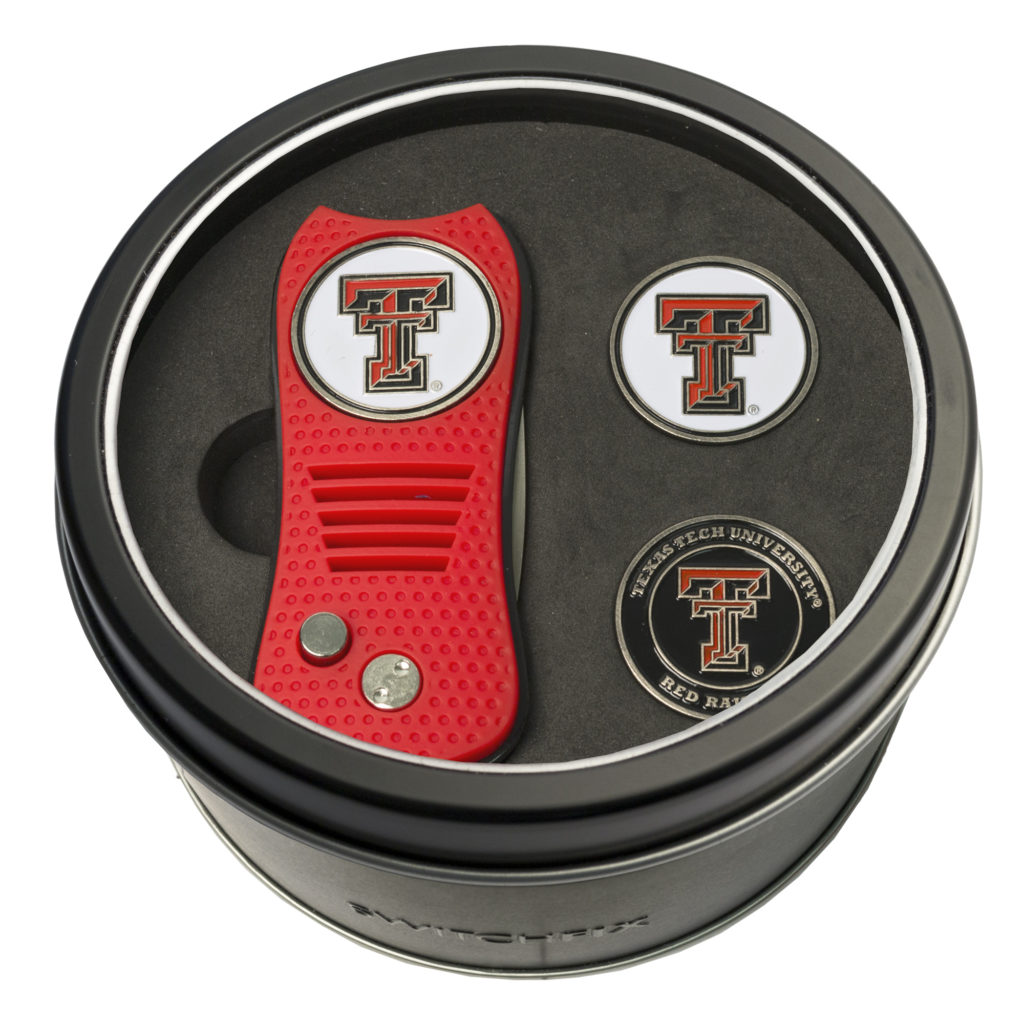 Texas Tech Switchfix + 2 Ball Marker Tin Gift Set