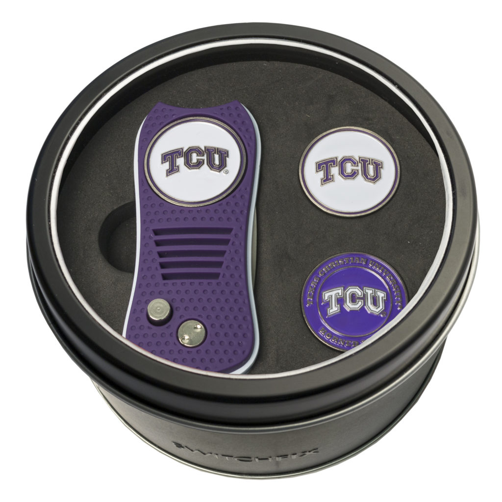 TCU Switchfix + 2 Ball Marker Tin Gift Set