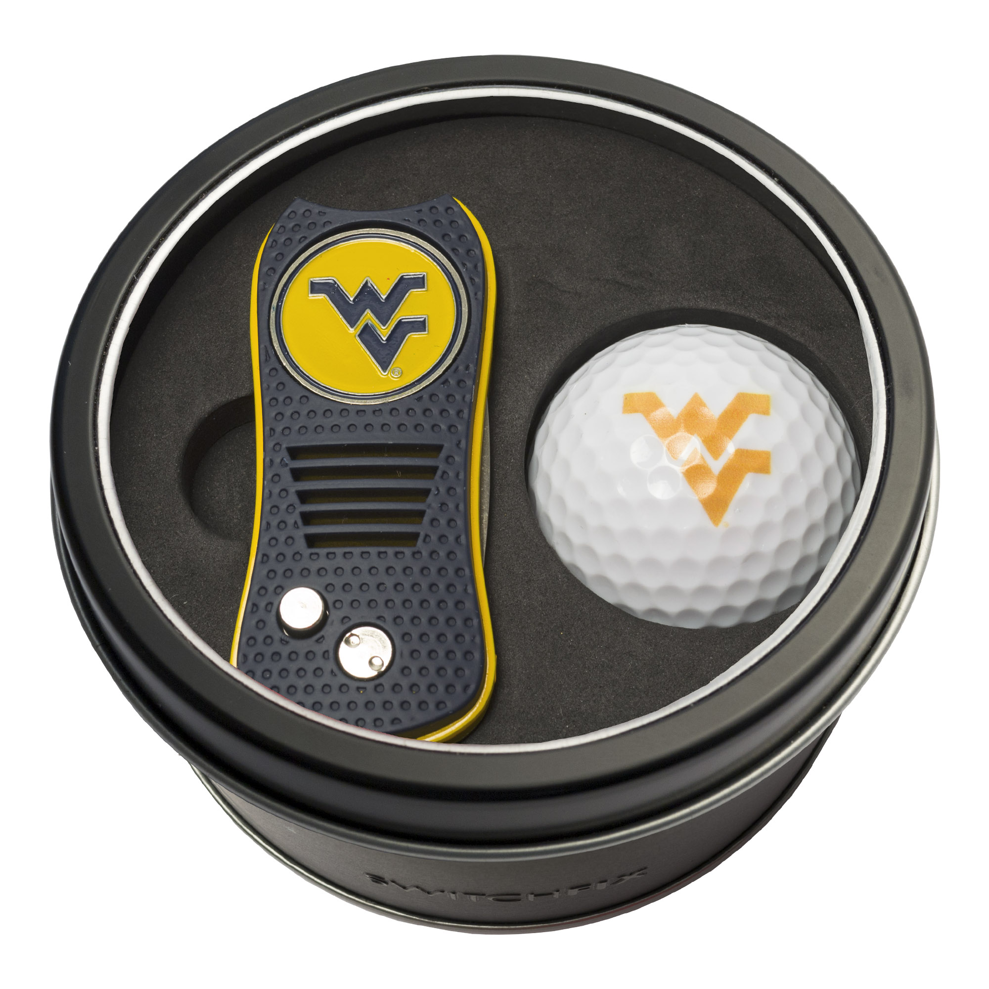West Virginia Switchfix + Golf Ball Tin Gift Set