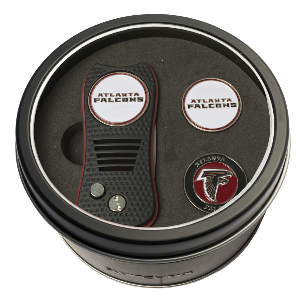 Atlanta Falcons Switchfix + 2 Ball Marker Tin Gift Set