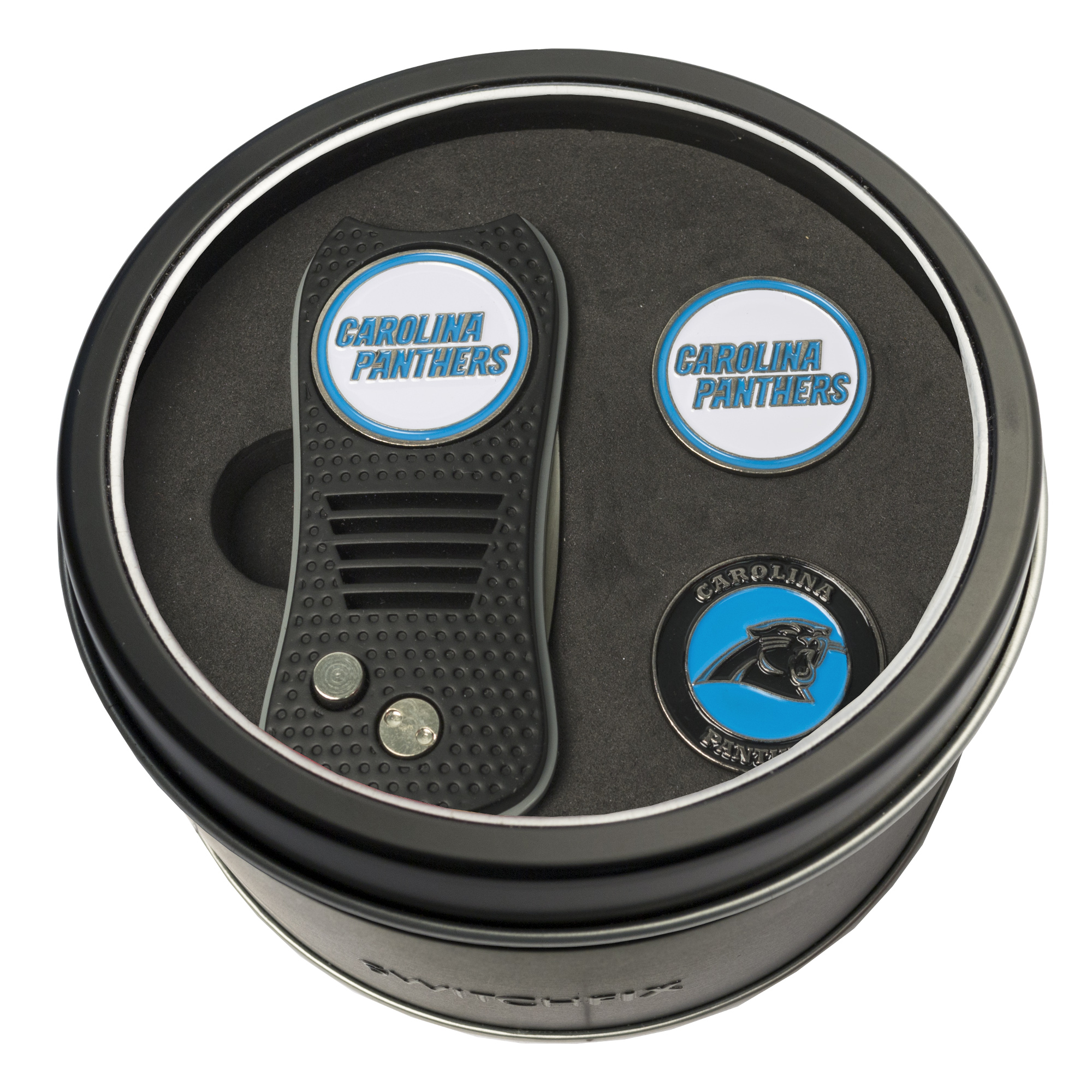 Carolina Panthers Switchfix + 2 Ball Marker Tin Gift Set