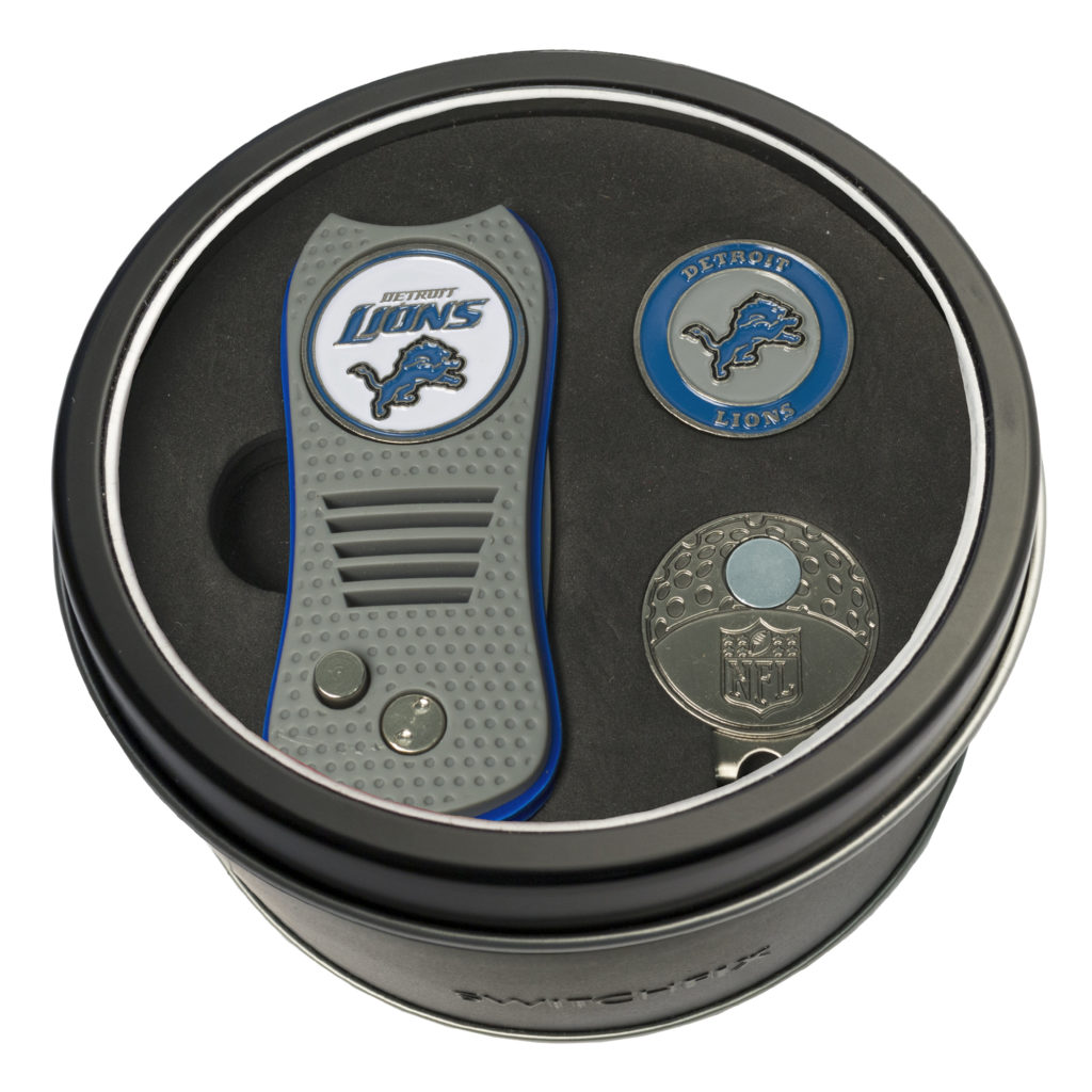 Detroit Lions Switchfix + Cap Clip + Ball Marker Tin Gift Set