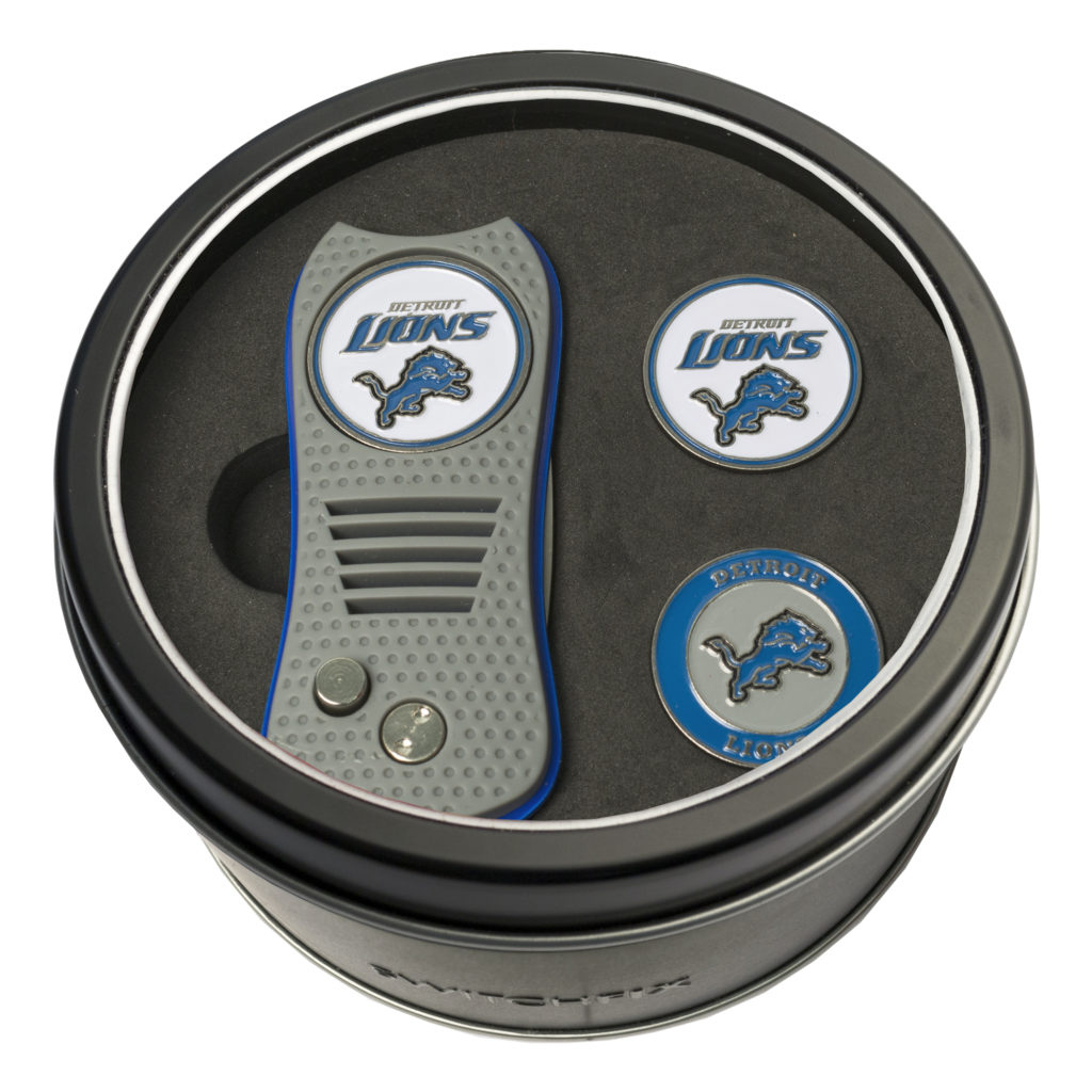 Detroit Lions Switchfix + 2 Ball Marker Tin Gift Set