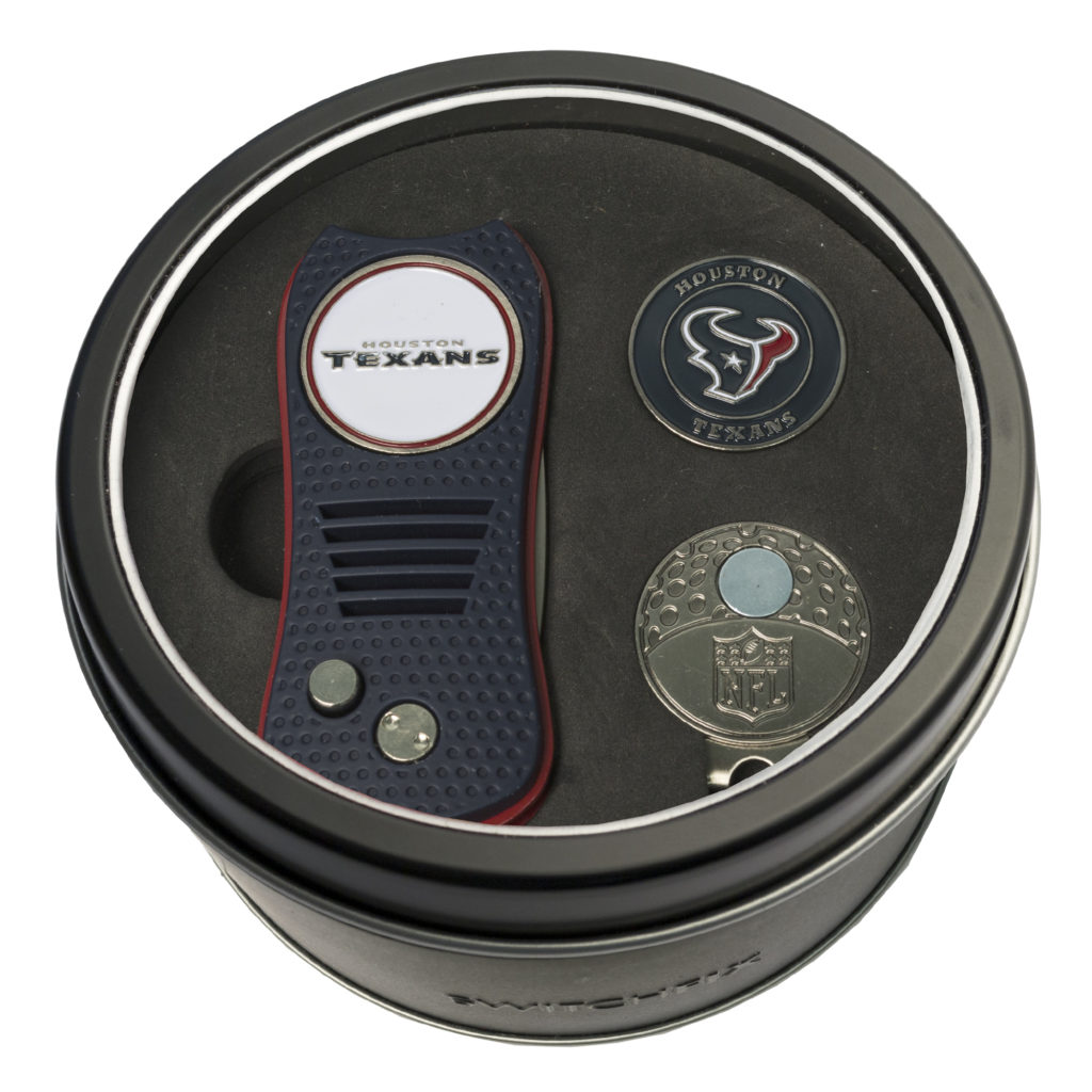Houston Texans Switchfix + Cap Clip + Ball Marker Tin Gift Set
