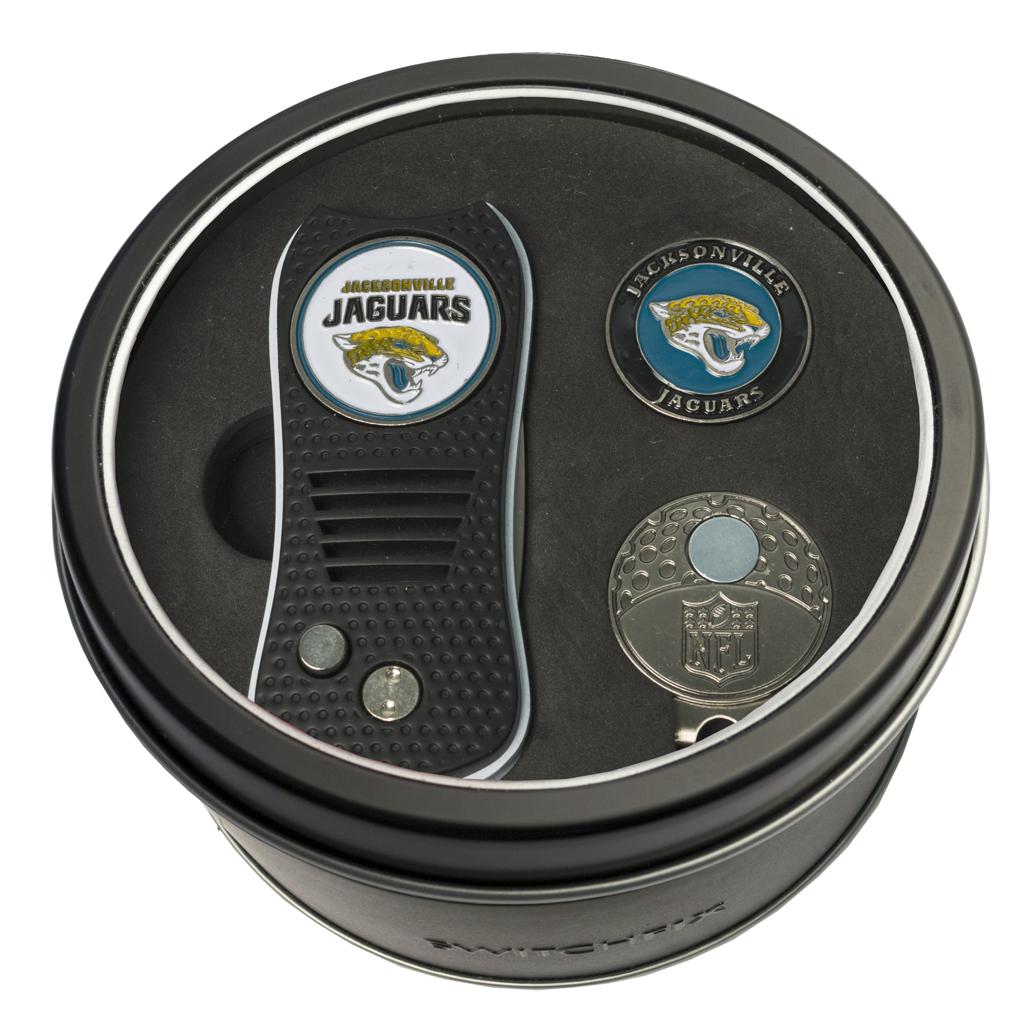 Jacksonville Jaguars Switchfix + Cap Clip + Ball Marker Tin Gift Set