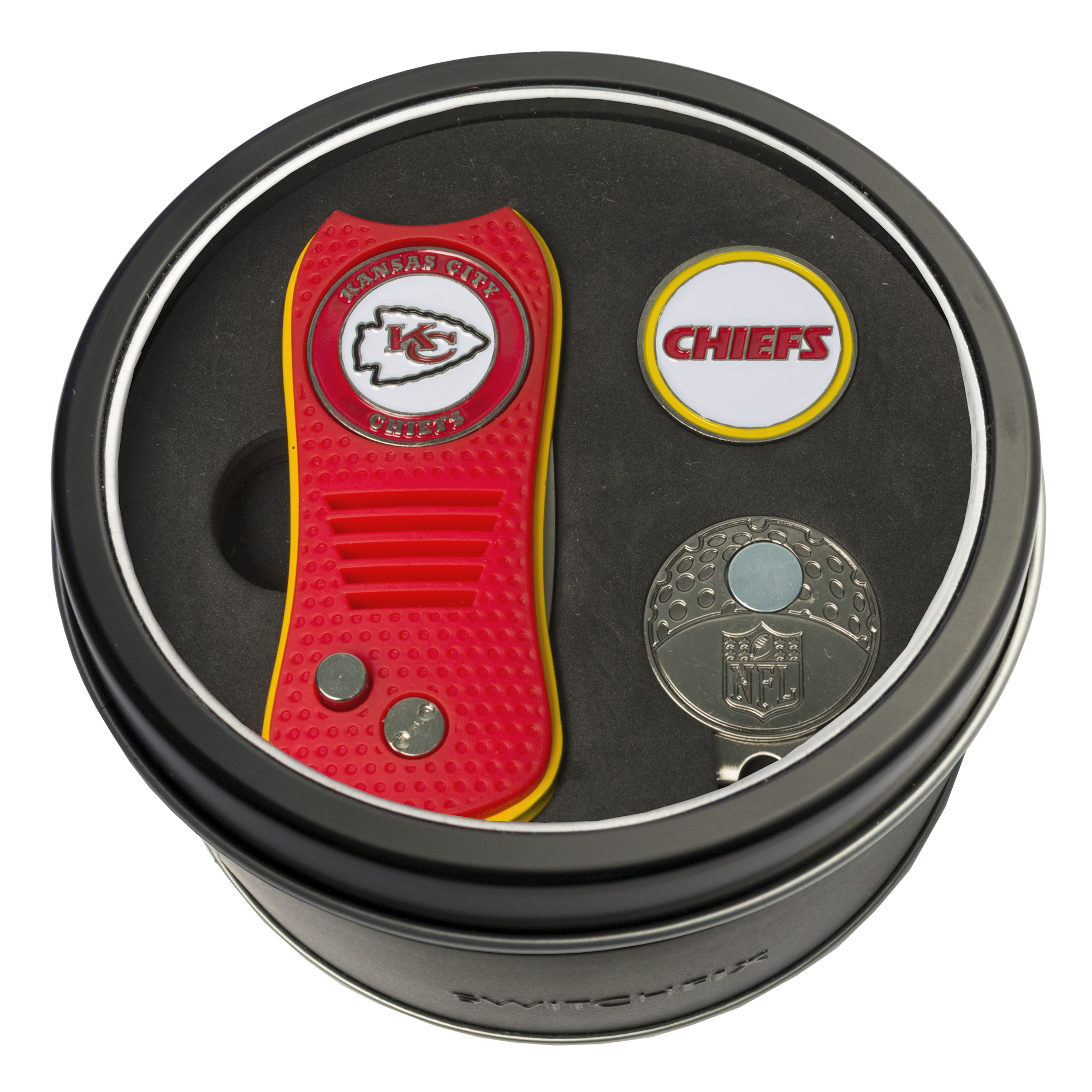 Kansas City Chiefs Switchfix + Cap Clip + Ball Marker Tin Gift Set