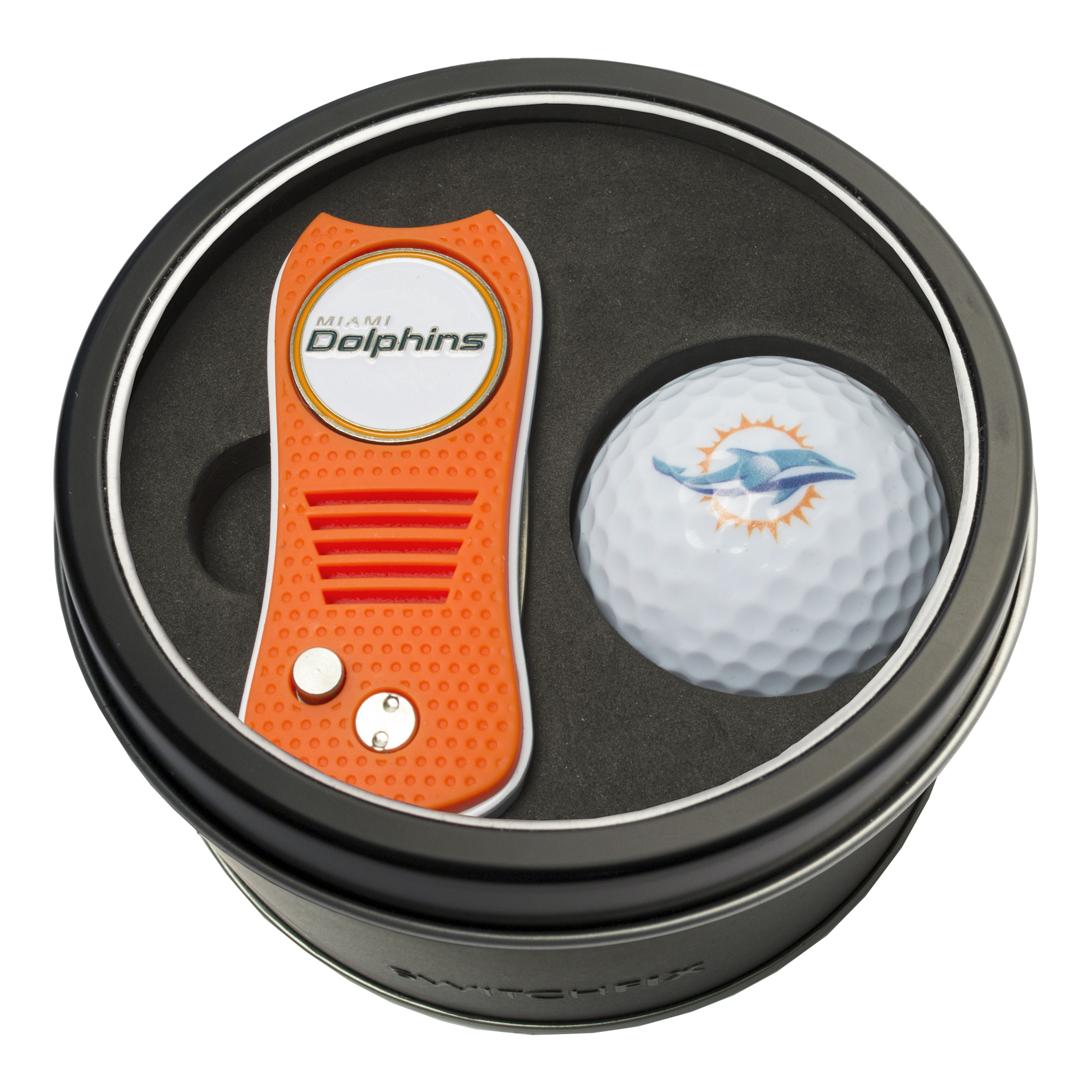 Miami Dolphins Switchfix + Golf Ball Tin Gift Set