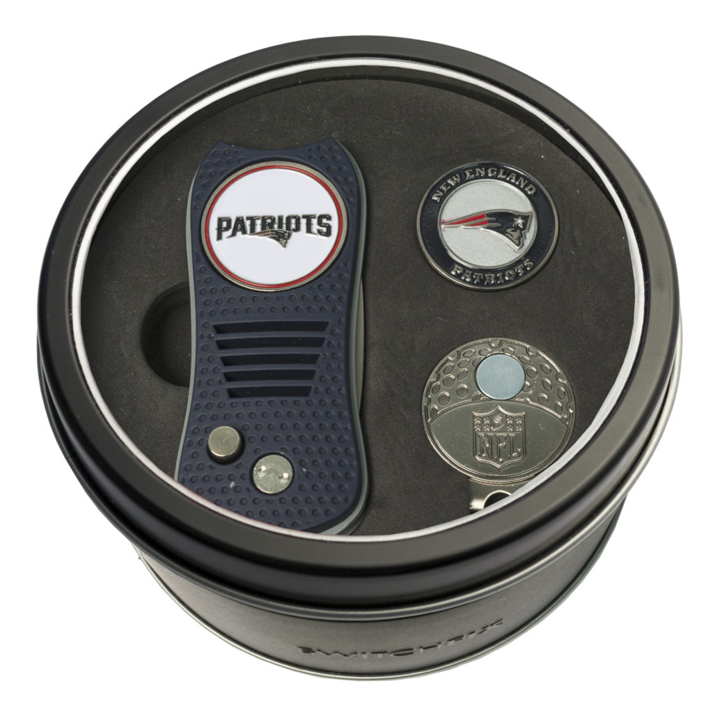 New England Patriots Switchfix + Cap Clip + Ball Marker Tin Gift Set
