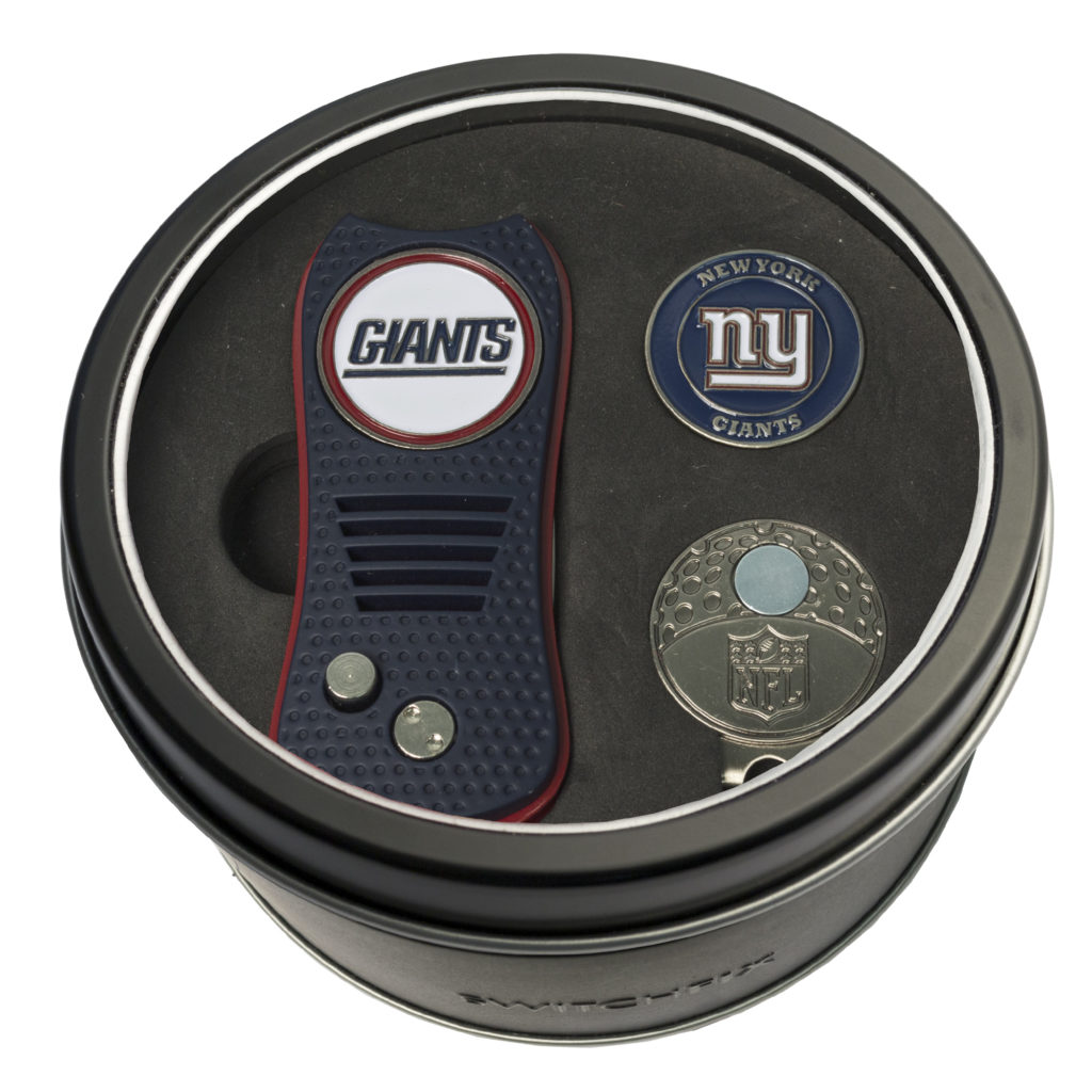New York Giants Switchfix + Cap Clip + Ball Marker Tin Gift Set