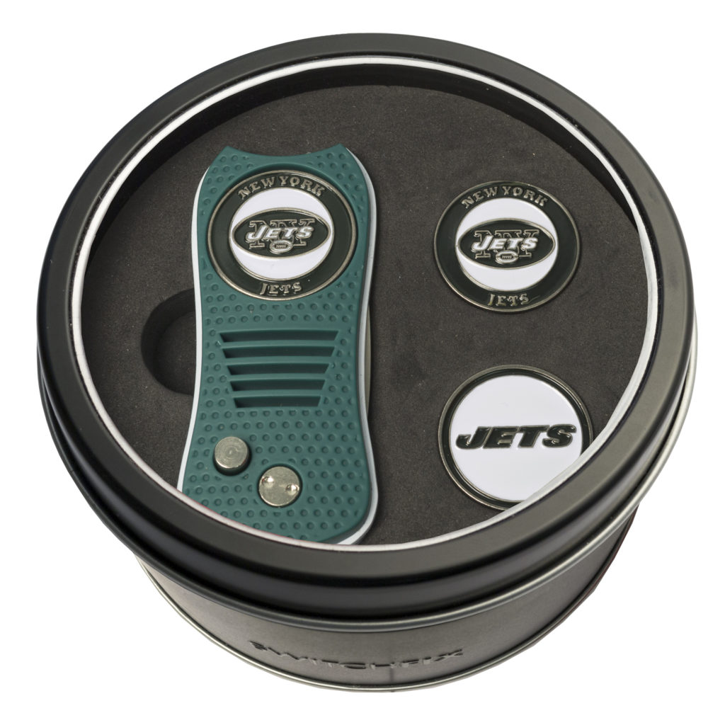 New York Jets Switchfix + 2 Ball Marker Tin Gift Set