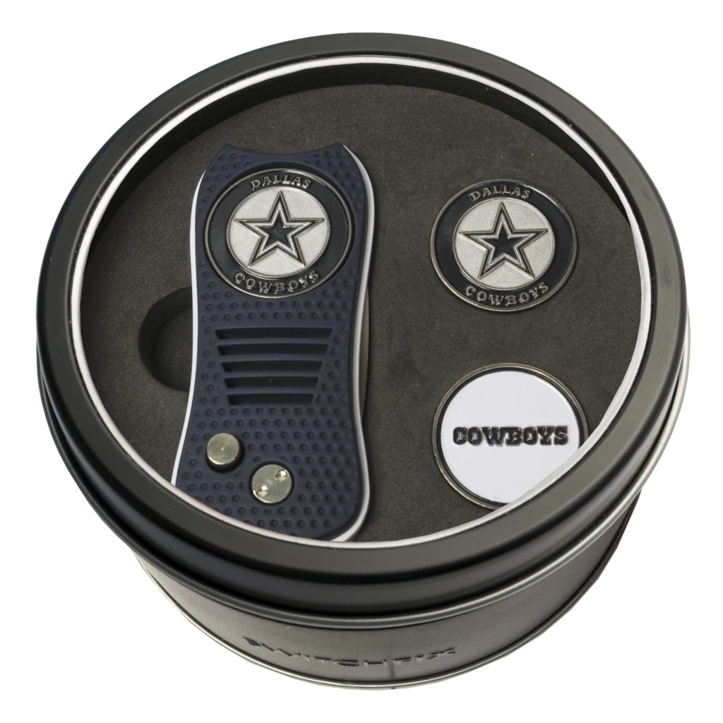 Dallas Cowboys Switchfix + 2 Ball Marker Tin Gift Set